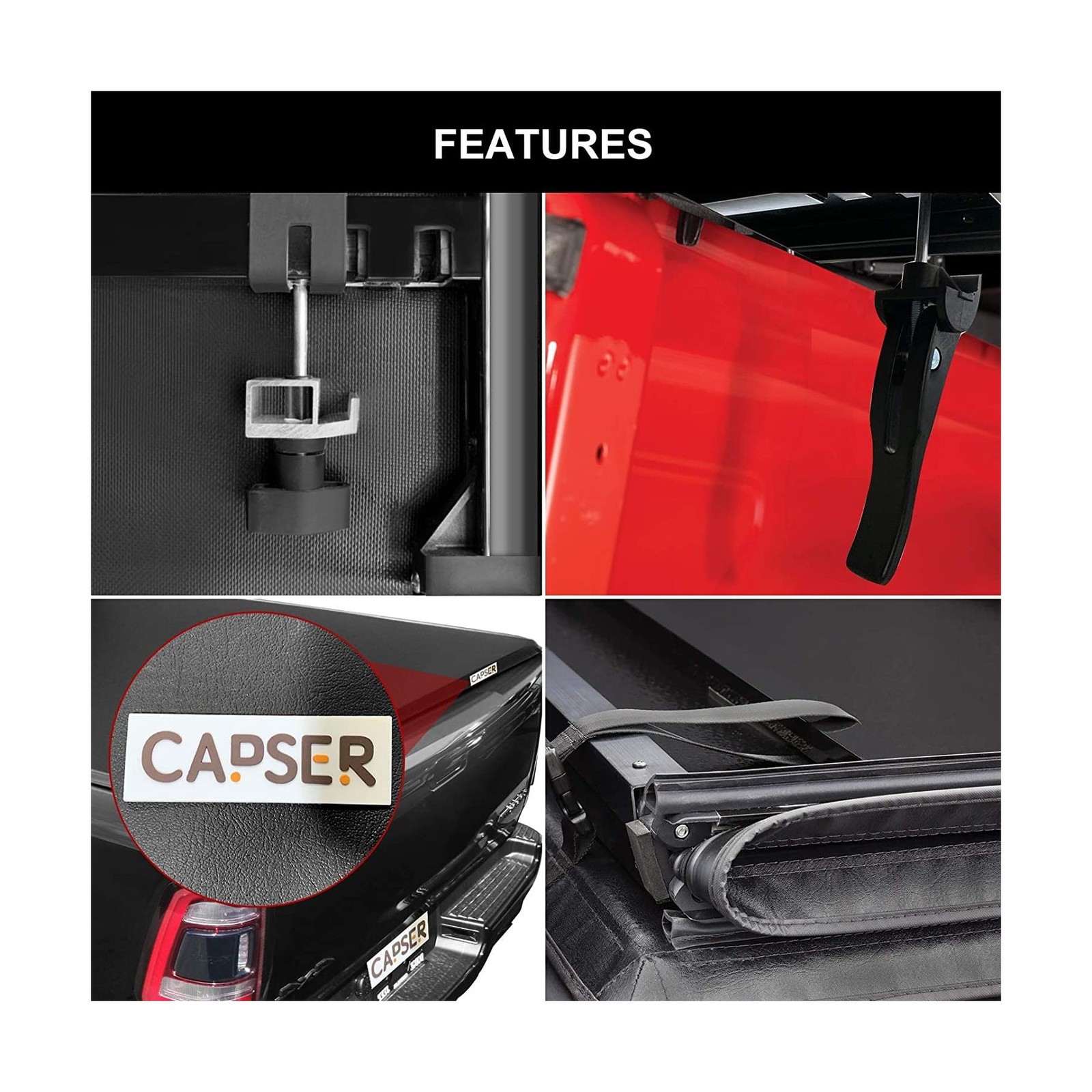 CAPSER Silverado 1500 5.8FT Soft Tri Fold Tonneau Cover Fits 2019-2026 Chevy …