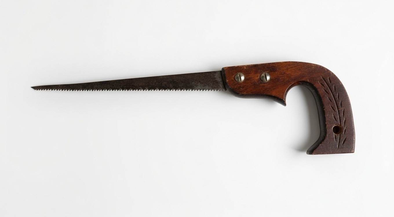 Vintage Keyhole Hand Saw Wood Grip Made in USA Antique Hand Saw Man cave Decor
