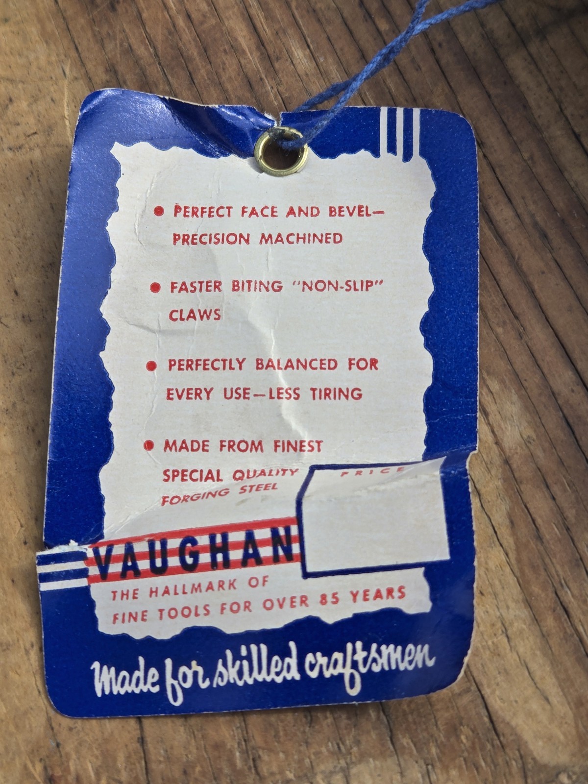 Vntg NOS Vaughan USA 707M 32oz Pittsburgh Steel Framing Hammer Checkered Face