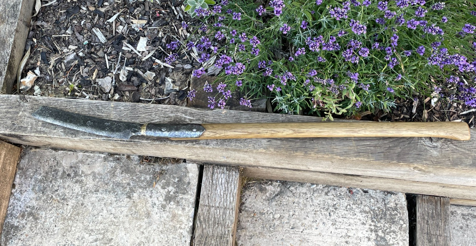 Vintage SKU 787 Long Handled Slasher Sickle Billhook Garden Old Tool