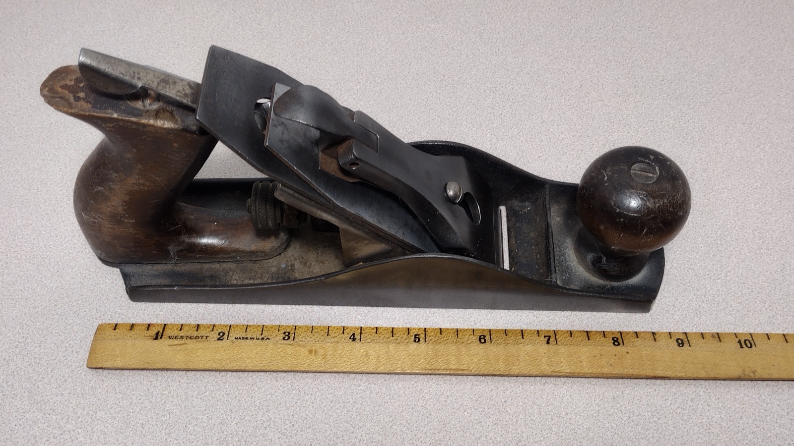 Vtg Atlas Tool Co. Bench Plane Smooth Plane Peck & Mack Co. 9.25 x 2” (v248)