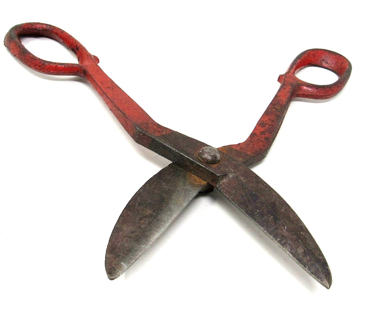 Sheet Metal Tin Snips Shears 10in Vintage Antique Forged Steel Garden US Seller