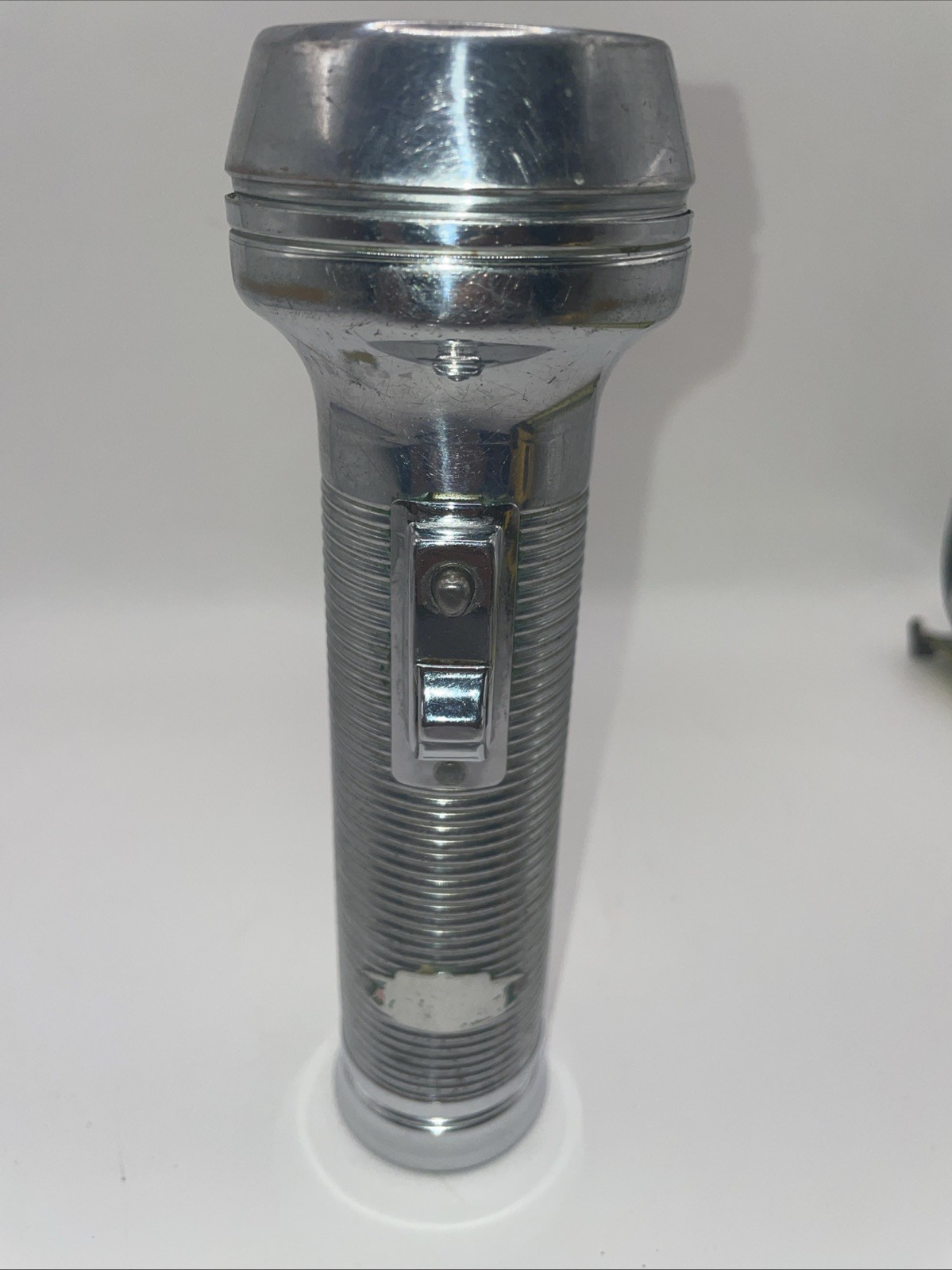 Mid Century chrome plated vintage flashlight USA