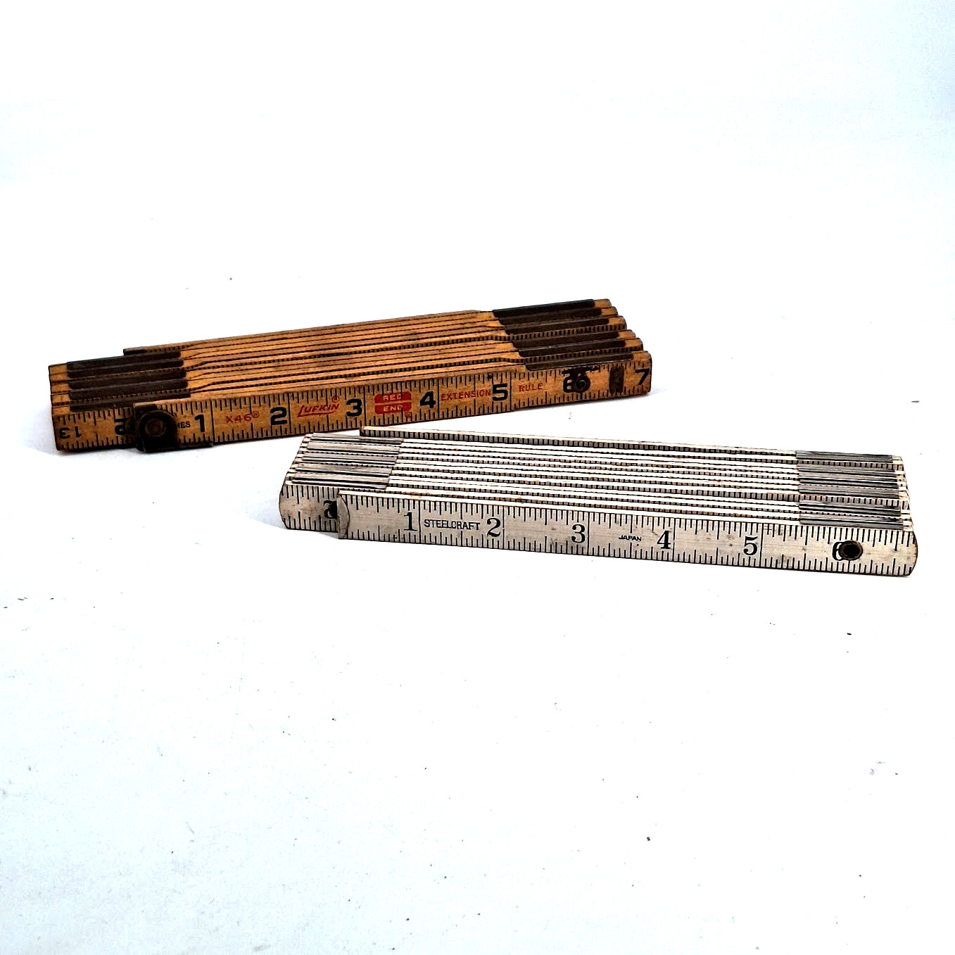 2 Folding Ruler 72″ Lufkin & Steelcraft Vintage