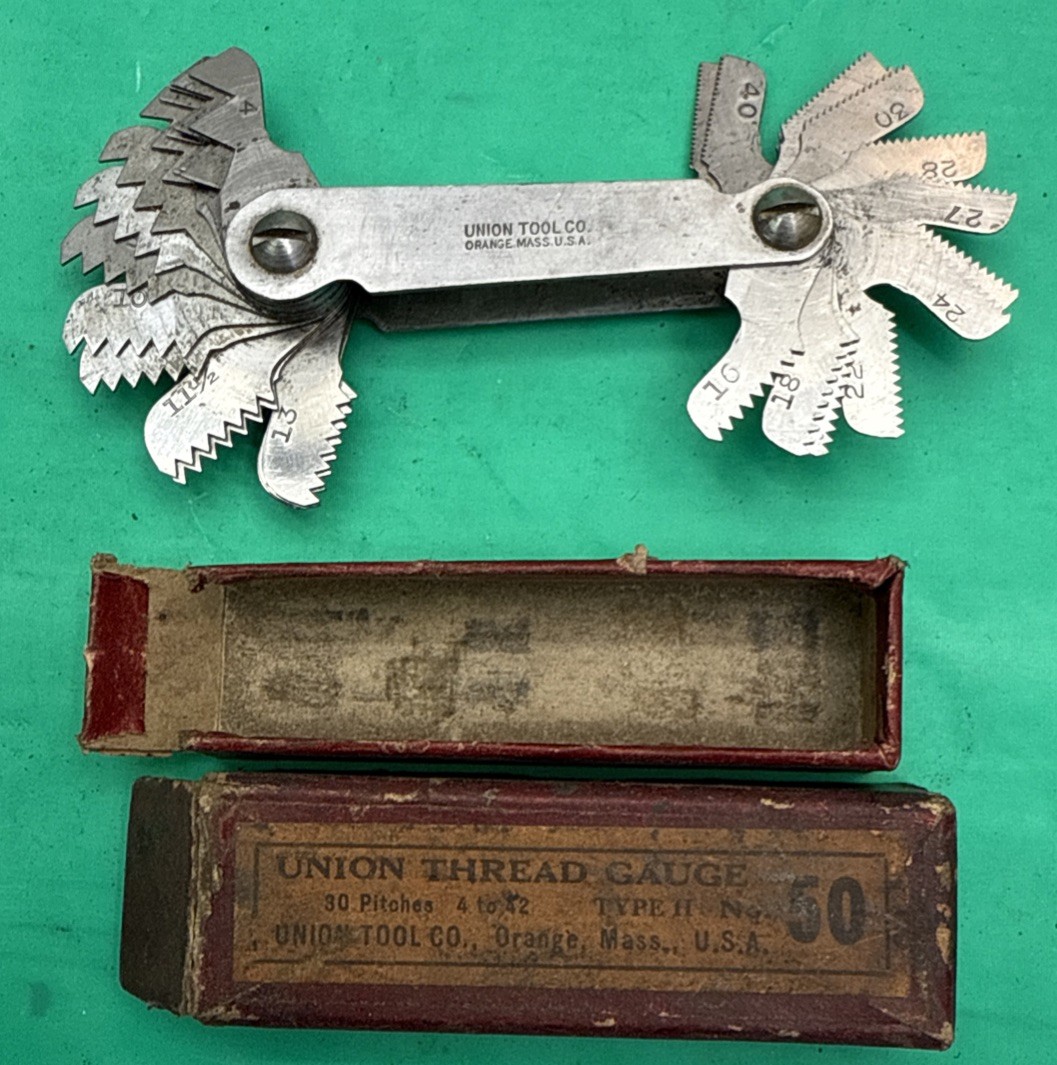 Union Tool Co. No. 50 Thread Gauge 4 1/2 to 42 Estate Tool