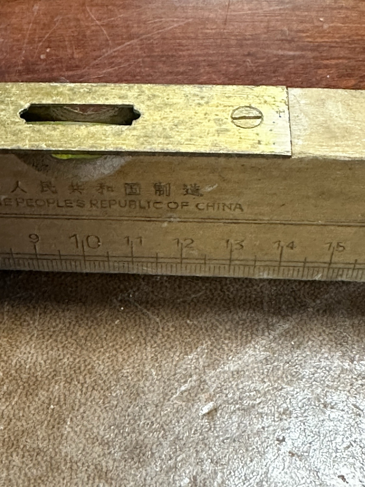 Vintage Made In The People’s Republic Of China Spirit Level&ruler 20x4cm
