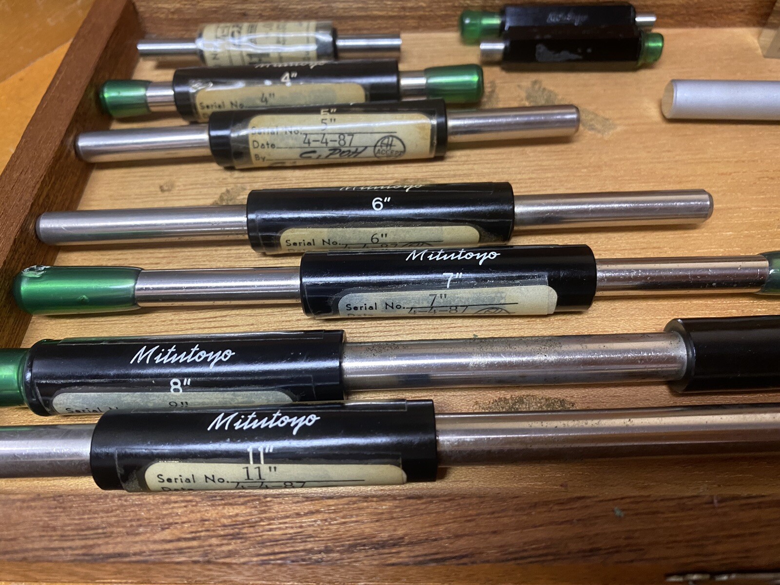 MITUTOYO Micrometers Lot Of 9, 1 TESA Total Of 11 PCS.