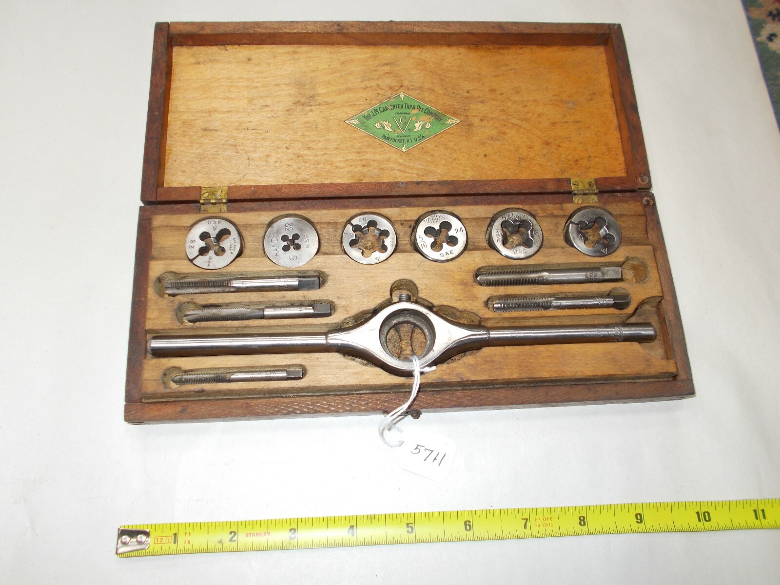 The J.M. CARPENTER Tap & DIE Company, Vintage Tap & Die Set, Pawtucket, R.I, USA
