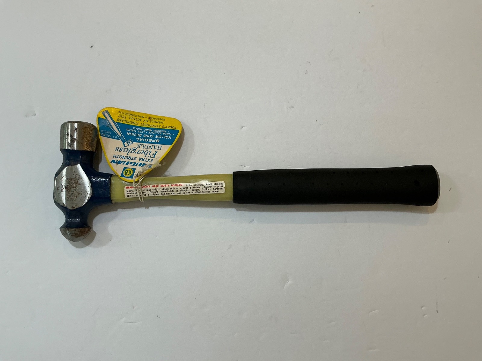 NOS Vaughan 16oz Ball Peen hammer with 11” fiberglass handle made in USA