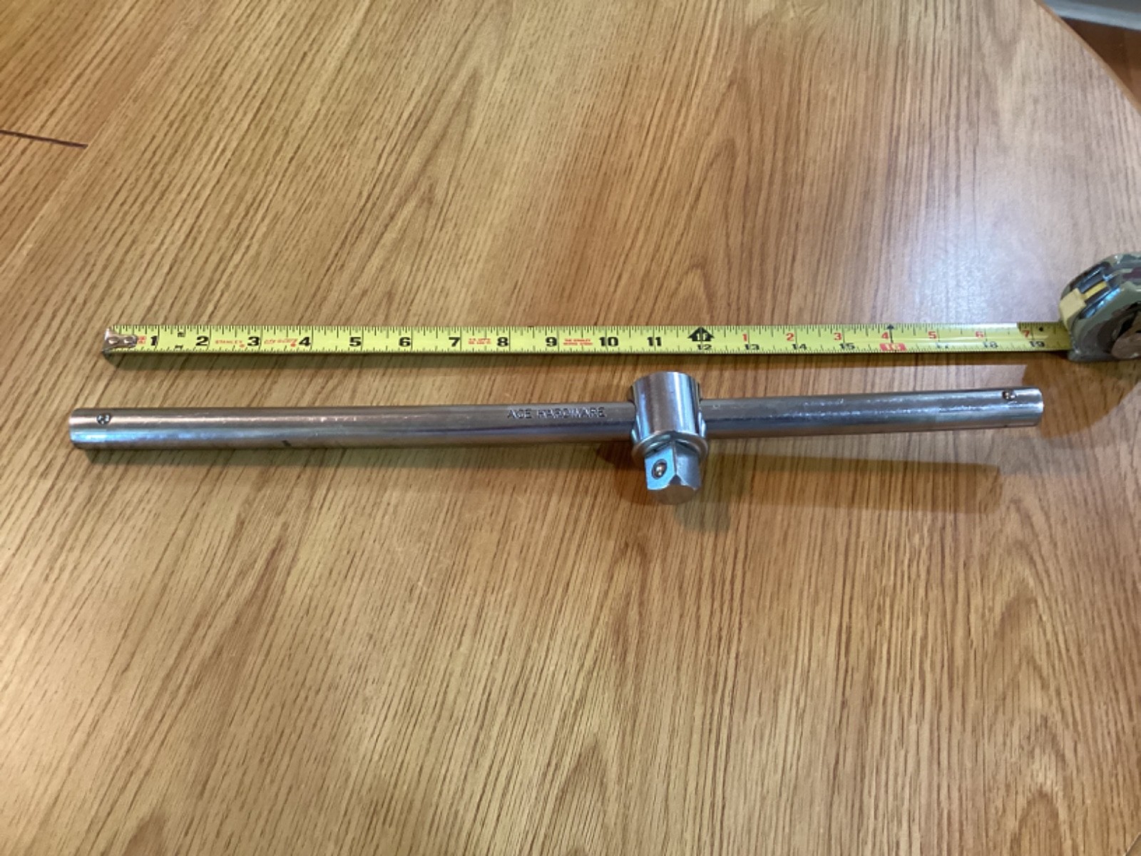 Vintage ACE HARDWARE 18″ Sliding T-Handle Breaker Bar 3/4”Drive CHROME VANADIUM