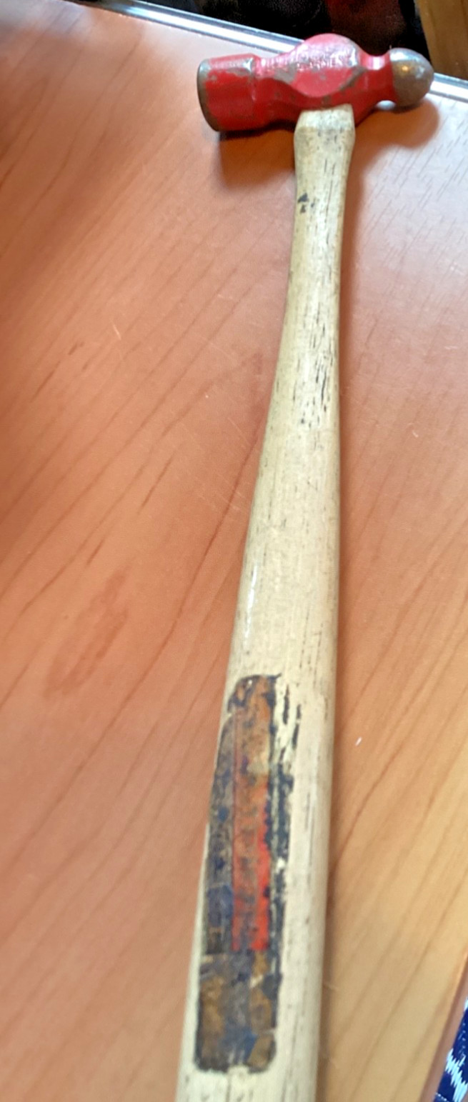 Vintage Champion DeArment Channellock Red Head Ball Peen Hammer 5 oz. Wood Handl
