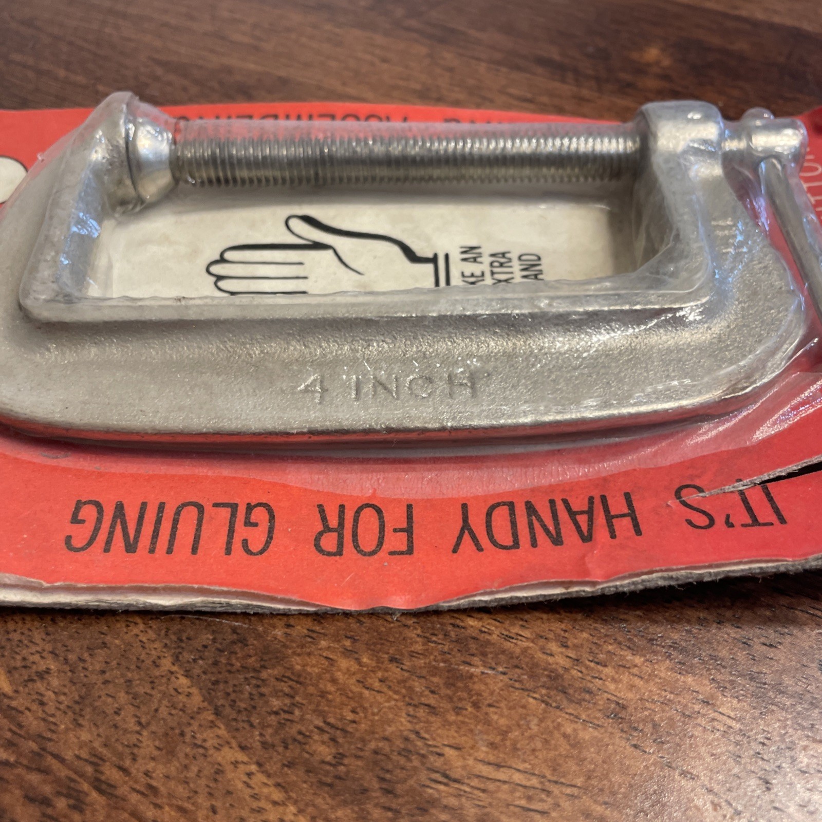 NOS Vintage Brink & Cotton No. 114 4″ C-Clamp New Carded Made in USA