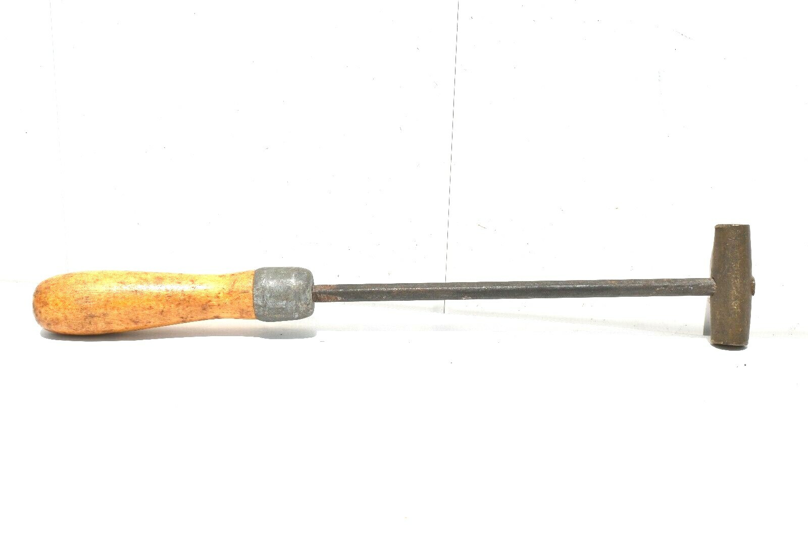 VINTAGE BRASS HAMMER WITH METAL AND WOOD HANDLE JEWELERS/WATCHMAKERS TOOL