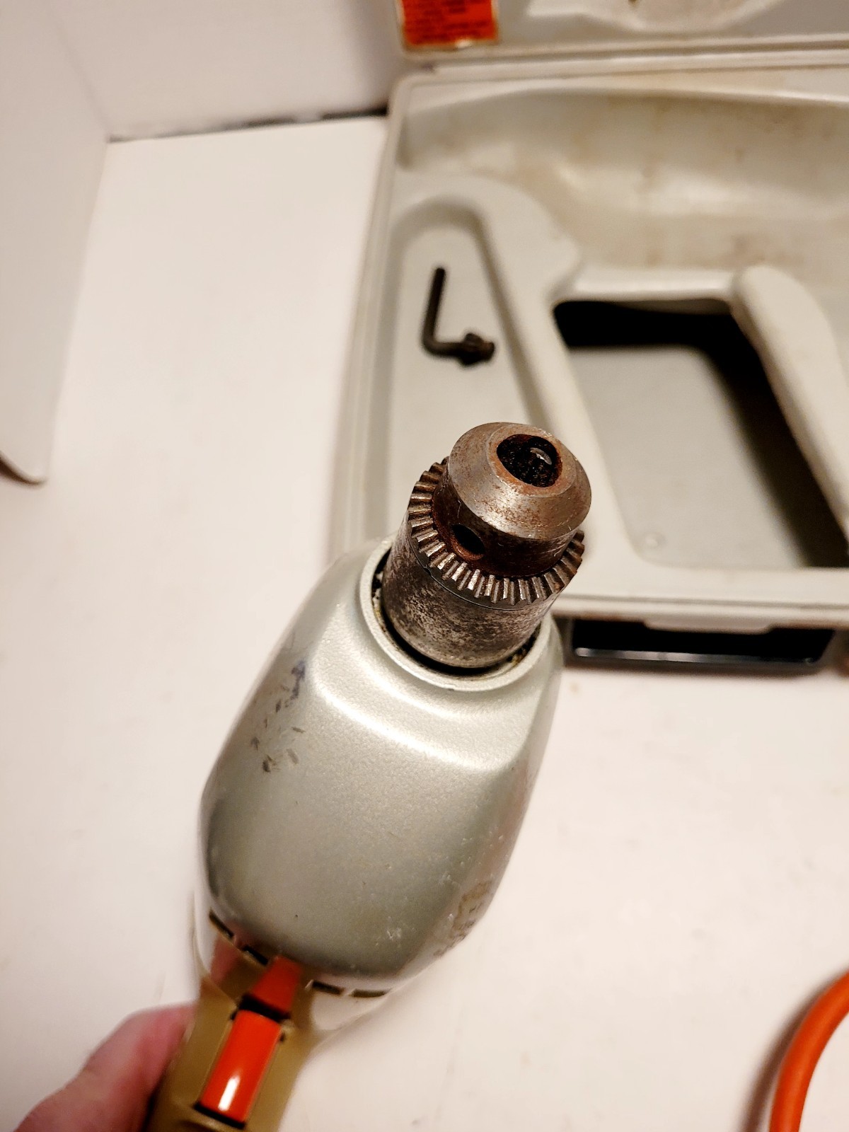 Vintage Black & Decker 3/8” Variable Speed Drill 7114 W/ Case & Key FREE SHIPPIN