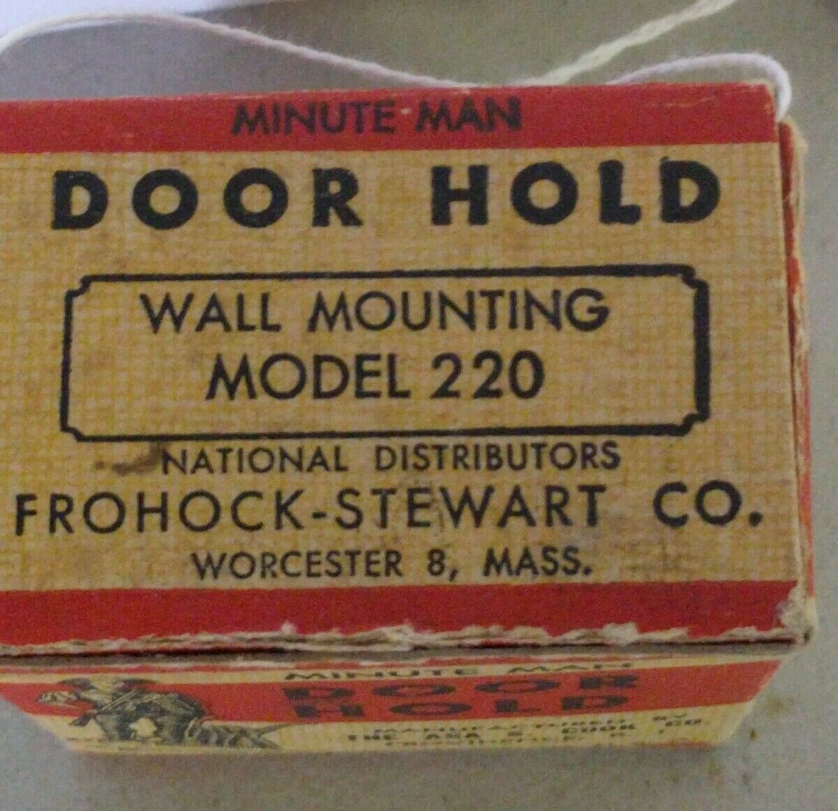 Asa S. Cook Co. “The Minute Man Door Hold” Complete w/Instructions