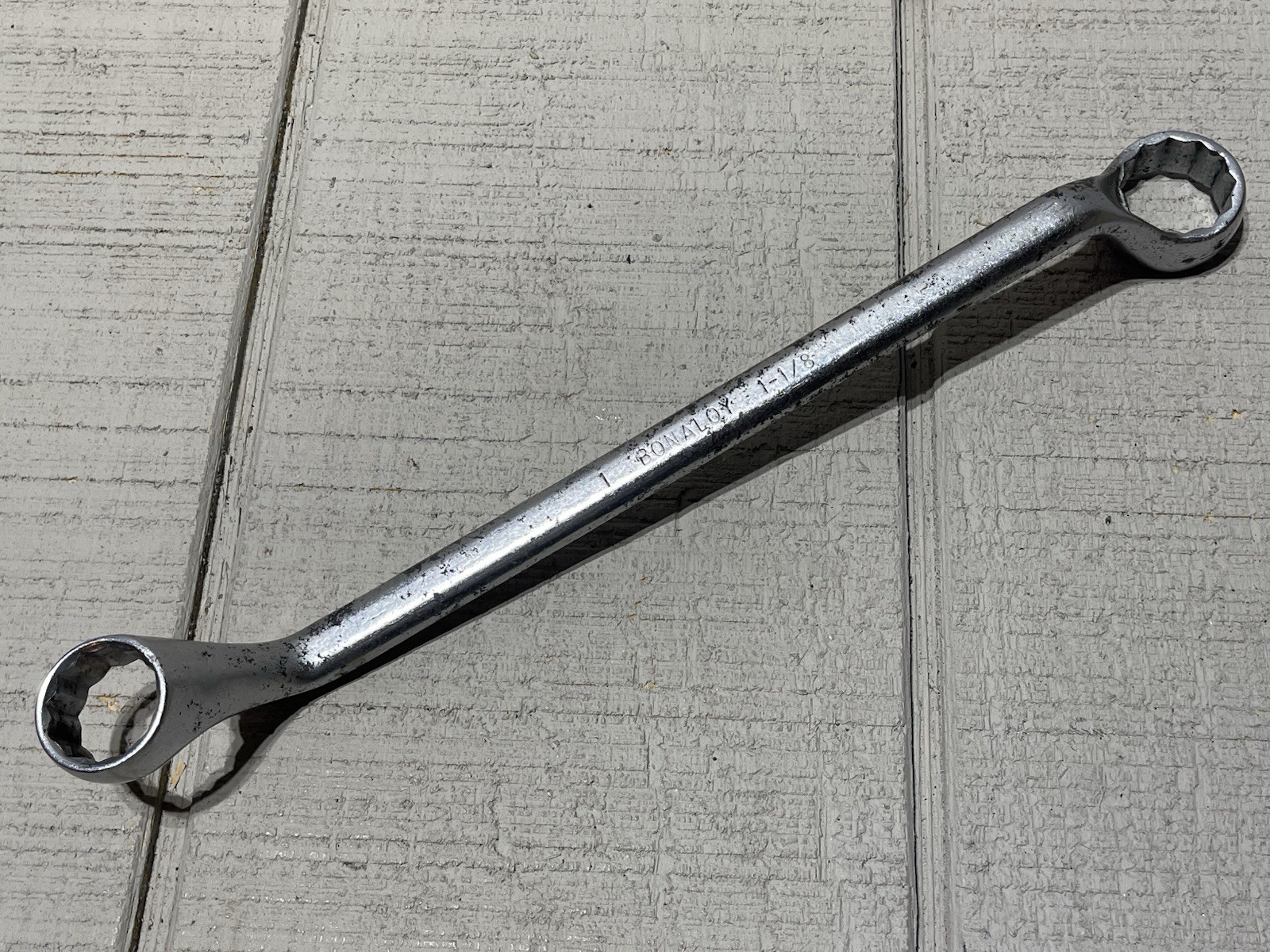 Bonney 2811 Bonaloy Offset Box Wrench, 1 and 1-1/8 inches, USA