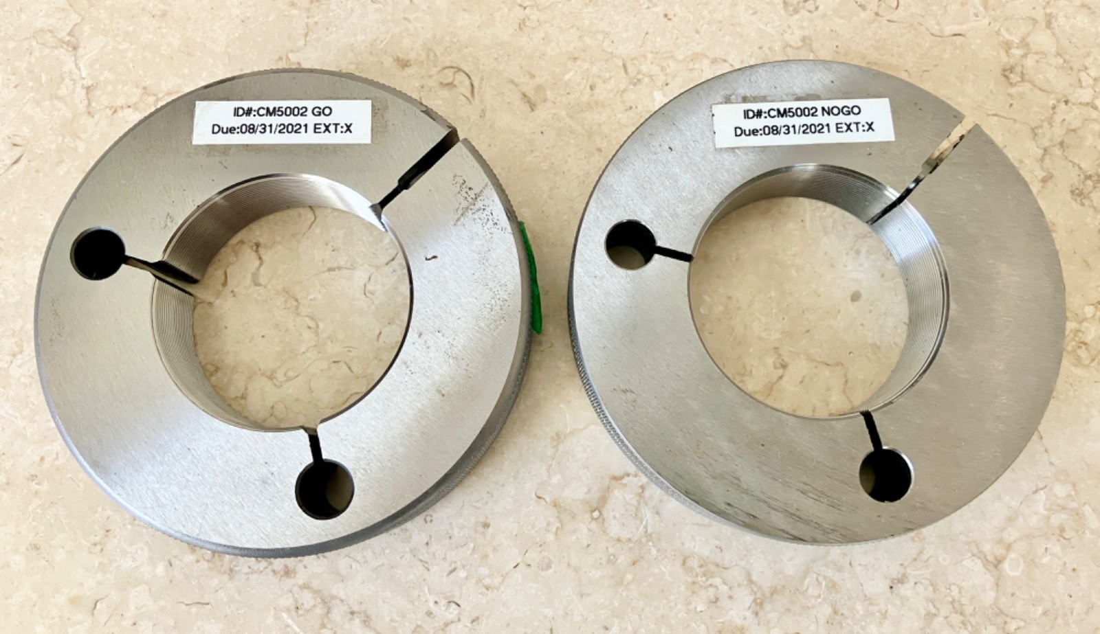 GSG M49 X 1 6g METRIC THREAD RING GAGES 49 1.0 GO NO GO = 48.324 & 48.192