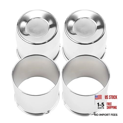 4Pcs 4.25inch Trailer Wheel 4.25″ OD (2 concave 2 open styles) Mirror Polished