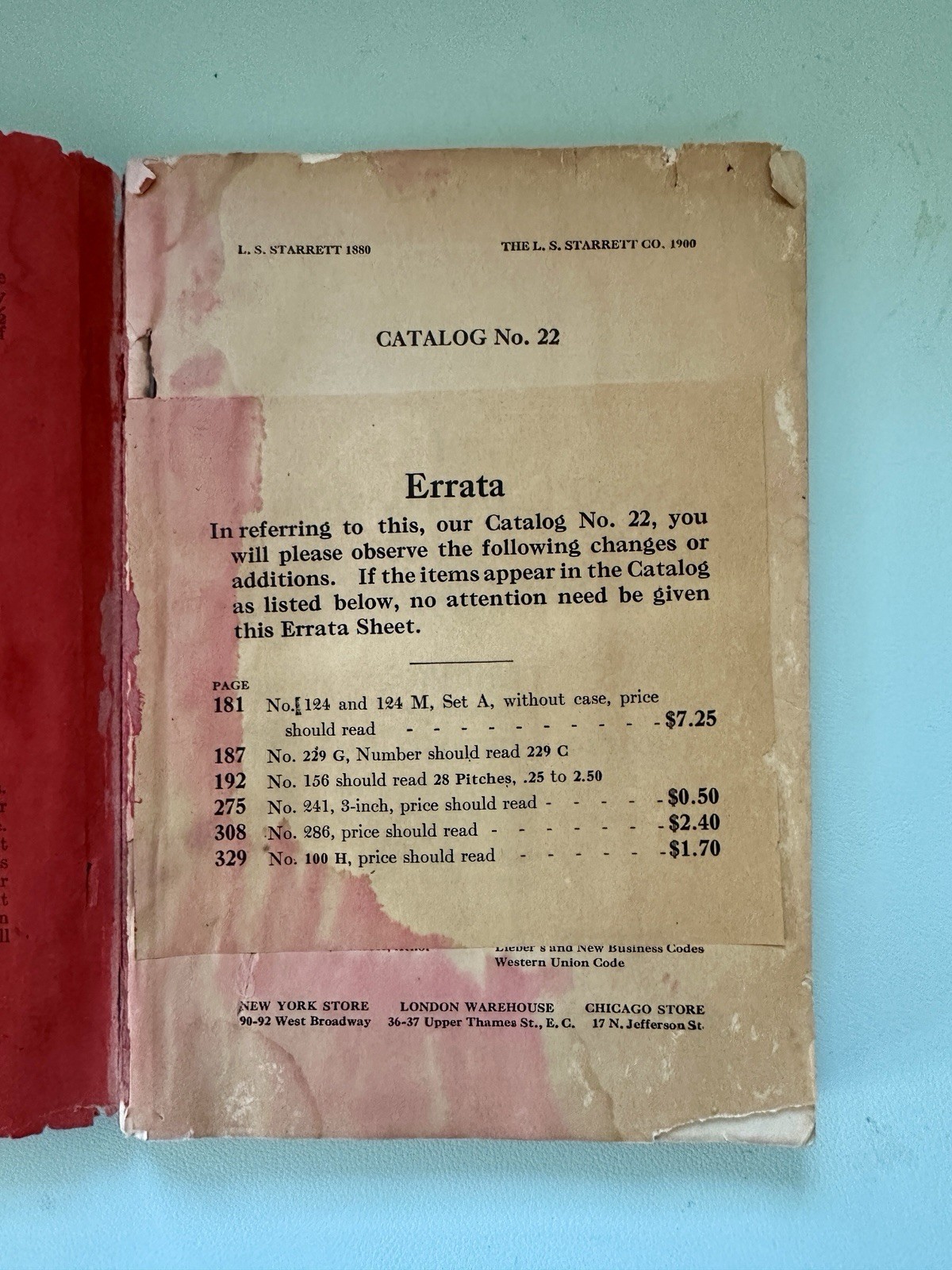 Early 1920s Starrett Tools Trade Catalog #22, Vintage Tools, Ephemera, Rare