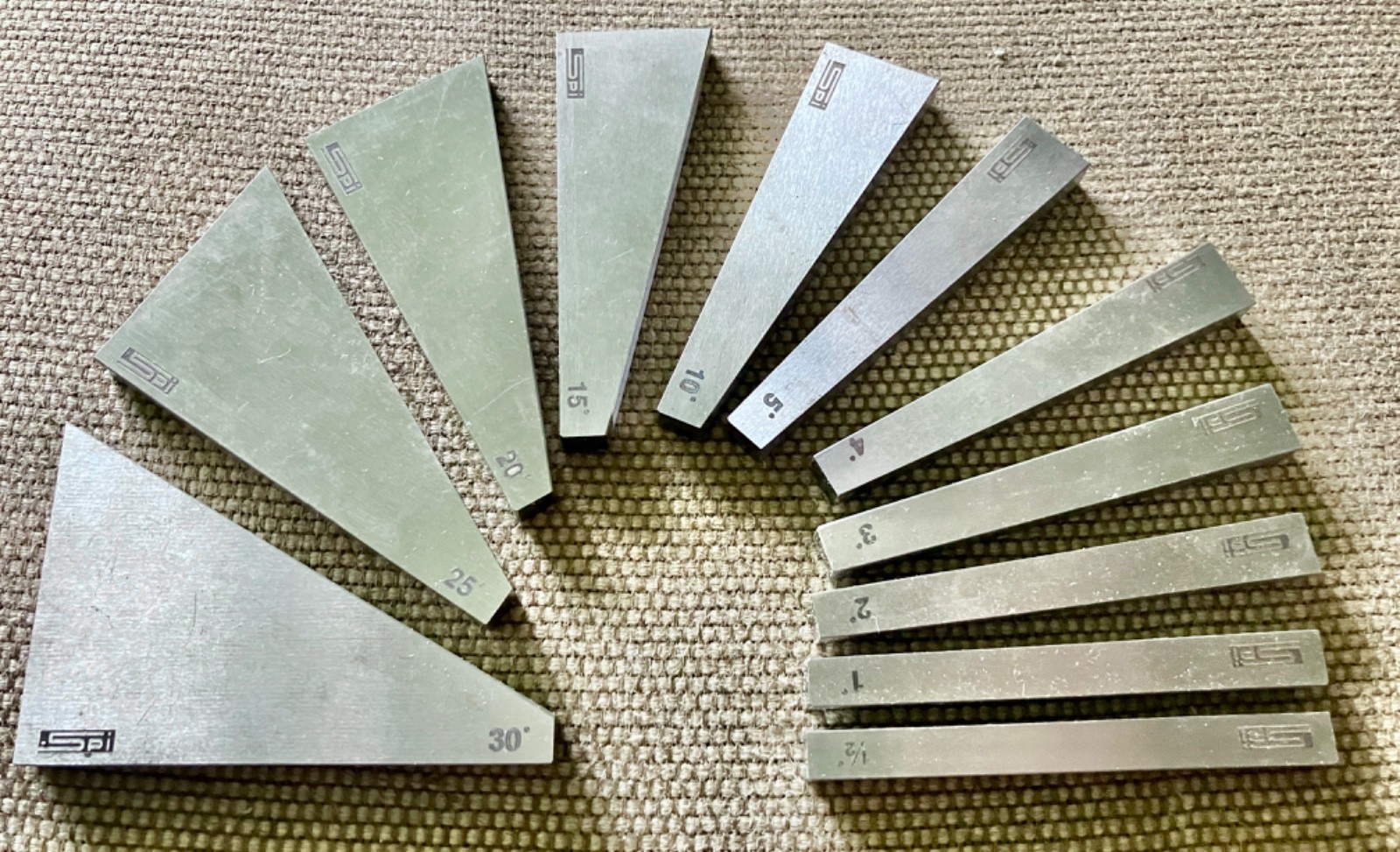 SPI 11 Pc. Precision Angle Block Set – 1/2 to 25 Degrees