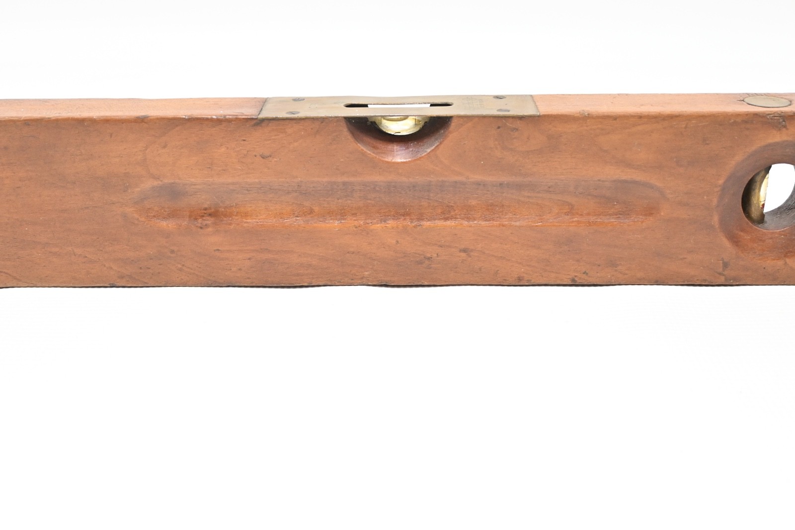 Antique HSB & Co Wood Level OVB No. 0, 25″ Carpentry Carpenters Wood Brass USA