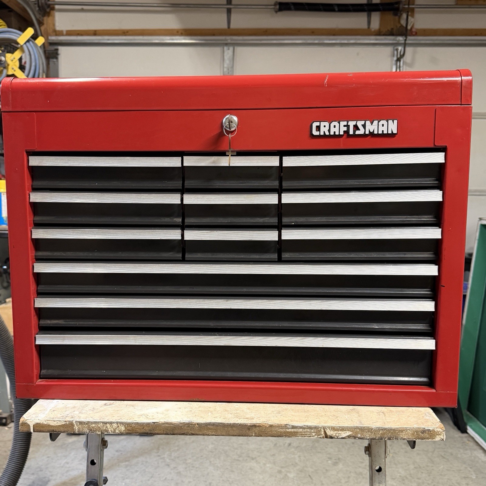Vintage Sears Craftsman 12 Drawer Tool Chest Box 10/1992 Made In USA, Lockable