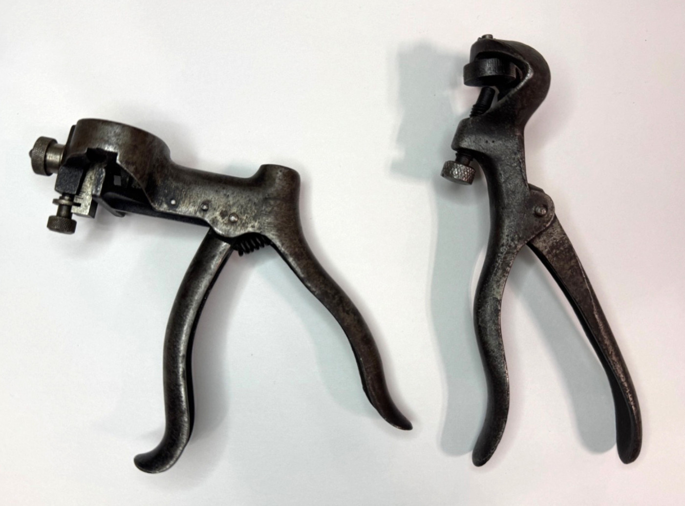 Lot of 2 Vintage Pistol Grip Saw Sets Stanley No. 42 & Chas. Morrill Apex