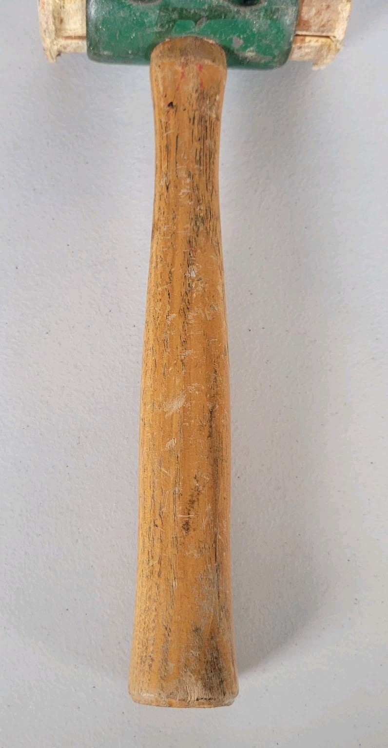 Vintage Garland Saco No. 3 Rawhide Mallet Hammer Tool Maine 12″ 2lbs 4 Ounces