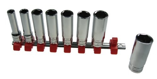 SK11 Deep Socket Set SHS308D Clip Color: Red Drive Size: 9.5mm 8 Pieces 1 Set