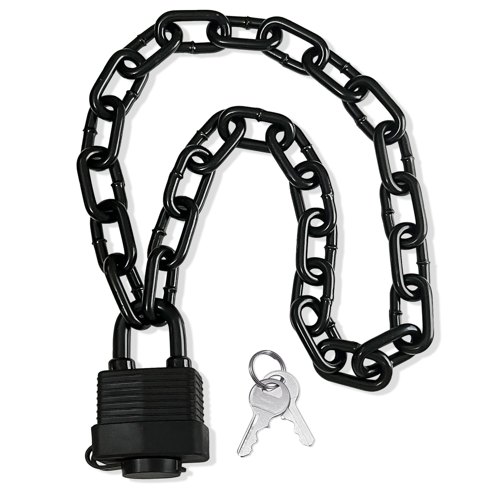 Heavy Duty Weather-Resistant Padlock with Chain, Anti-Theft Advanced Hardened…