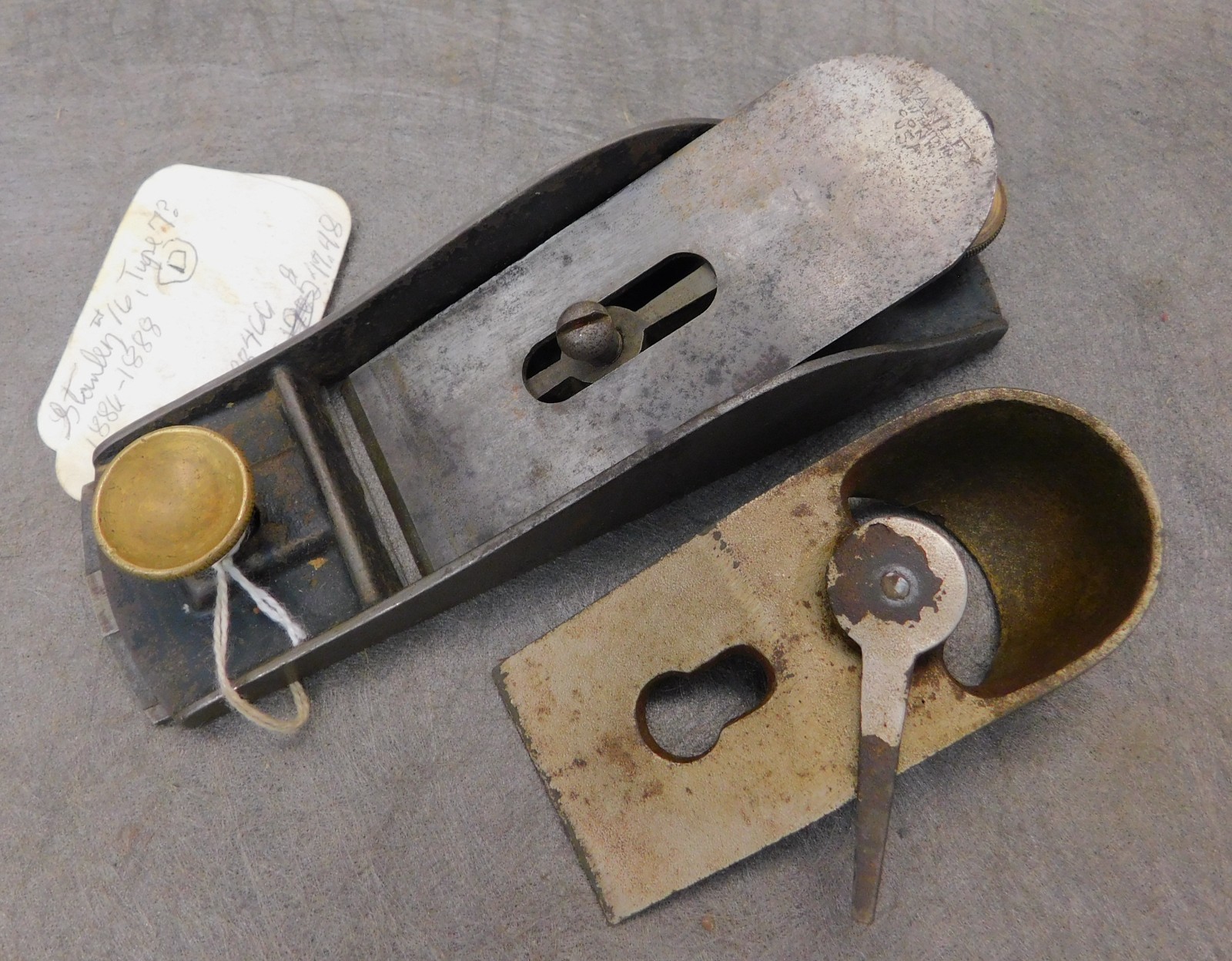 Stanley Rule & Level Co. No. 16 Block Plane Type 7 c. 1888 Antique Tool