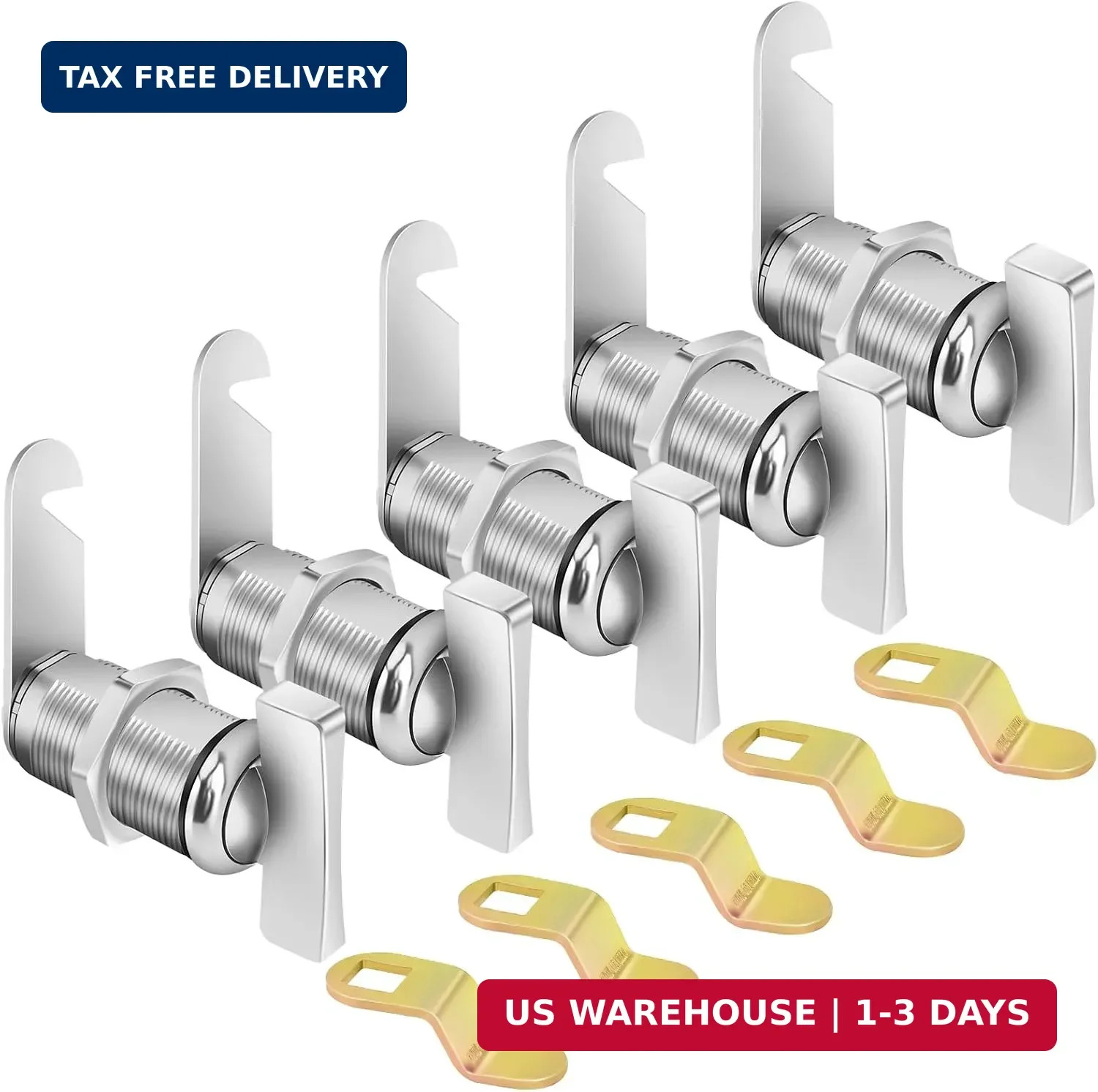 Thumb Operated Offset Cam Lock, 1-3/8″ RV Storage Locks 5PCS Cabinet Locks 5PCS