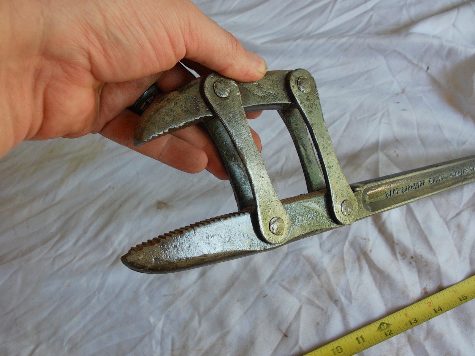 Vintage 15″ Lake Superior Adjustable Wrench Company Tool RARE! Lot 26-27-E