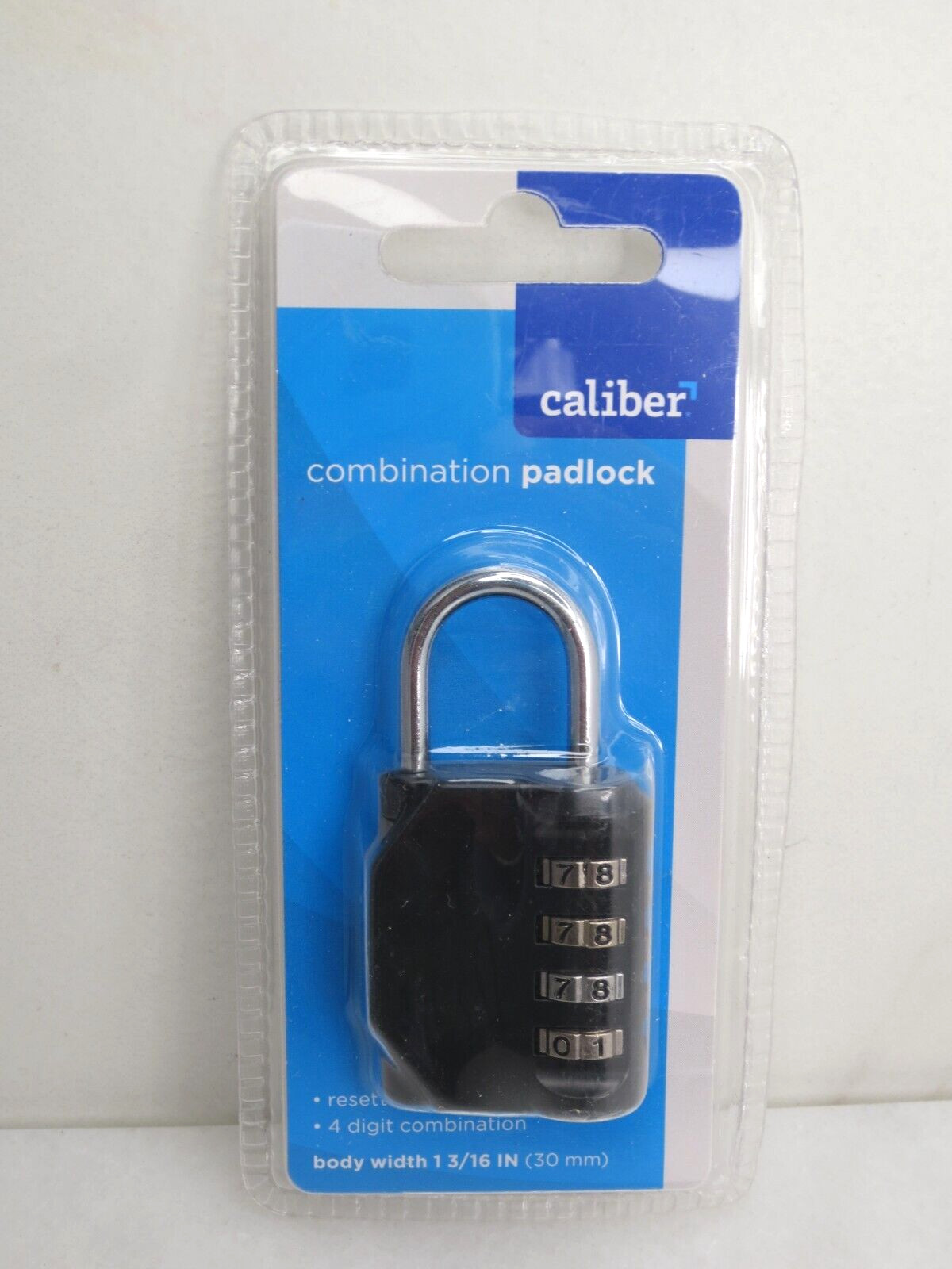 CALIBER COMBINATION PADLOCK BODY WIDTH 1 3/16 IN (30 MM) NWOB LOT OF 2