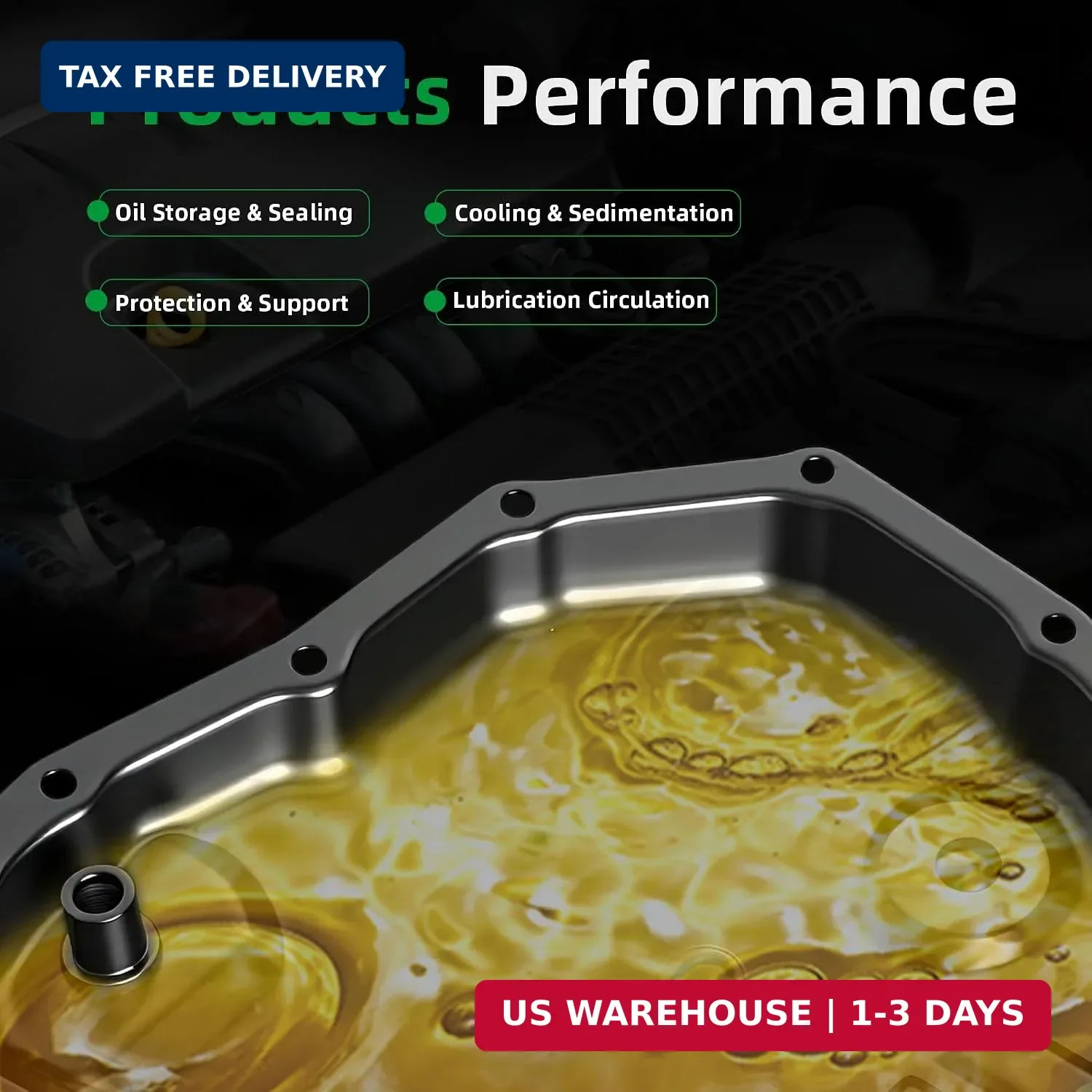 Transmission Oil Pan with Gasket, Drain Plug & Transmission Filter, for Nissan V