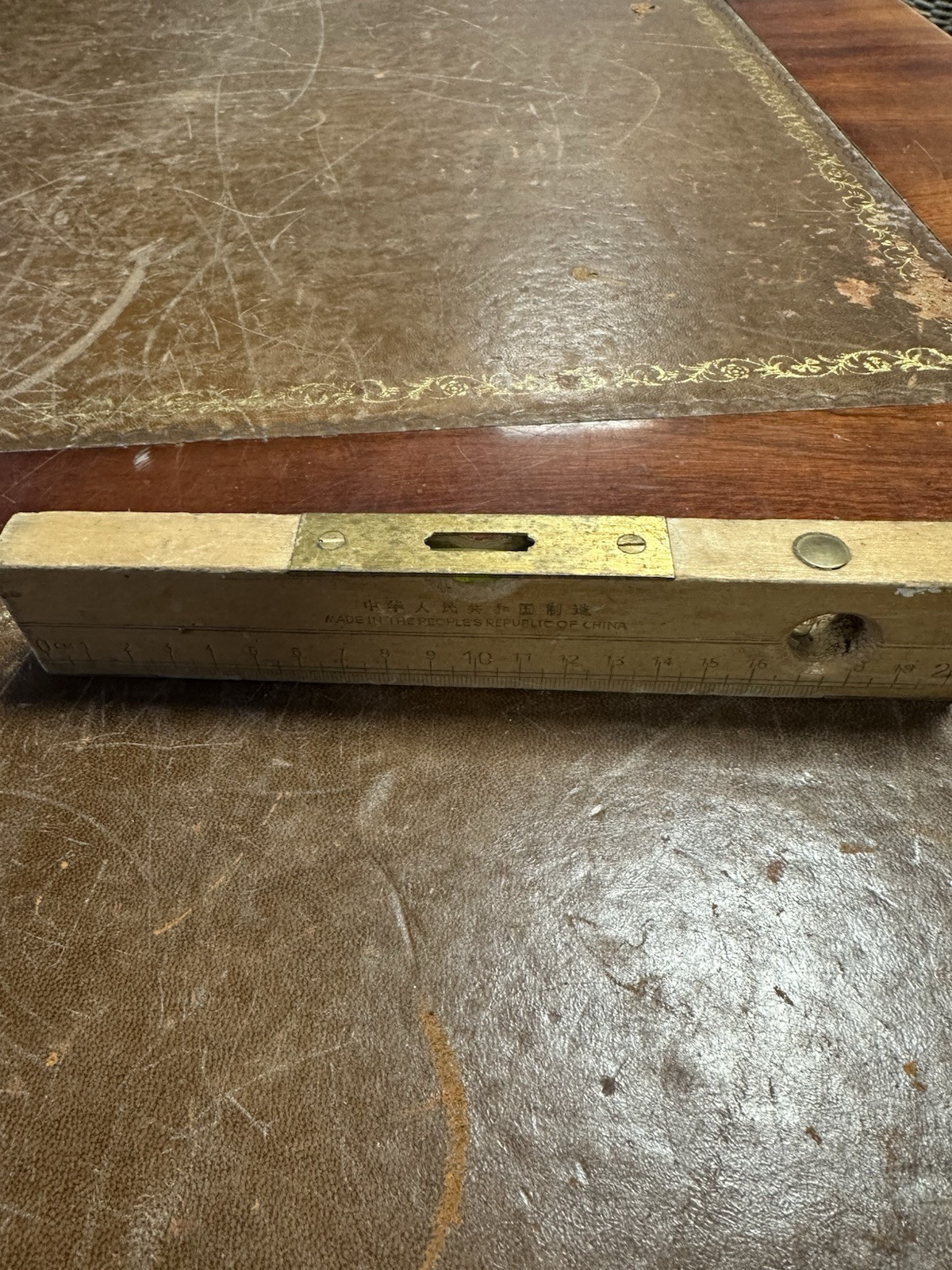 Vintage Made In The People’s Republic Of China Spirit Level&ruler 20x4cm