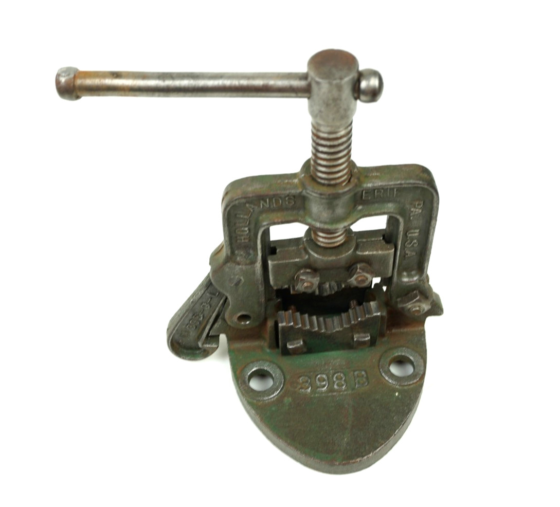 Hollands 398 Pipe Vise 1/8″ to 1-1/4″ Capacity Erie PA USA