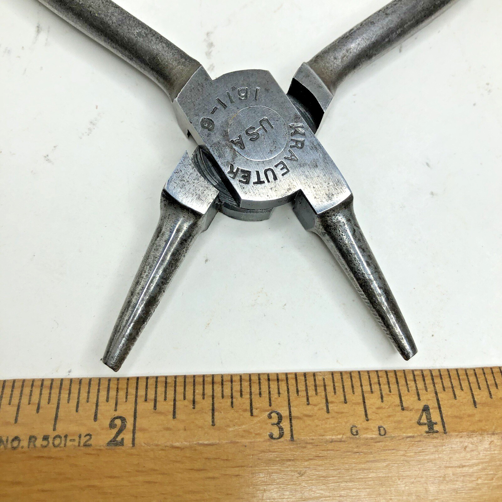 Vintage Lot 2 Kraeuter 1611-6 & 1611-4 Round Nose Jewlers Pliers Set Made in USA