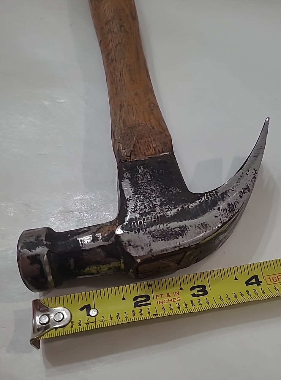 Vintage Claw Hammer 16oz. Flame Seal 324 Hand Tool Old