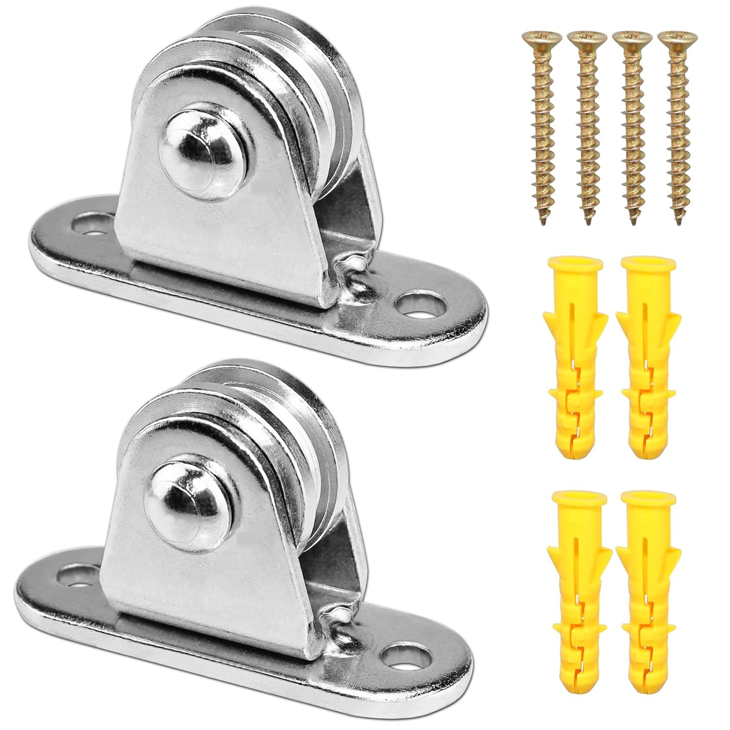 Small Pulley Block Silent Wall Ceiling Mount Pulley with Bearing Fixed Pulleys W