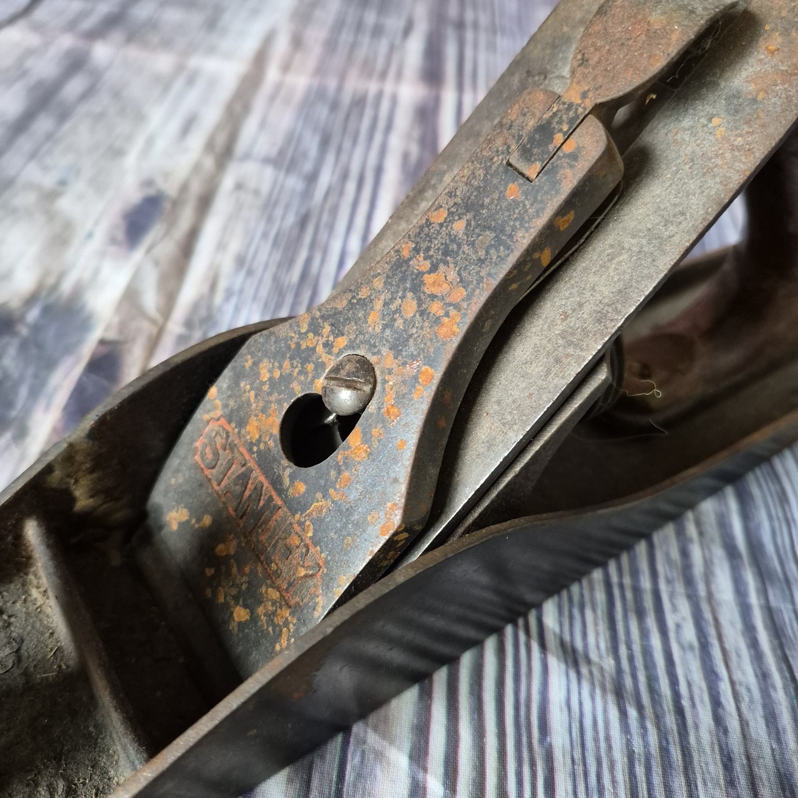 Vintage Stanley Bailey No 5 Wood Plane As Is For Parts Repair Smooth Bottom