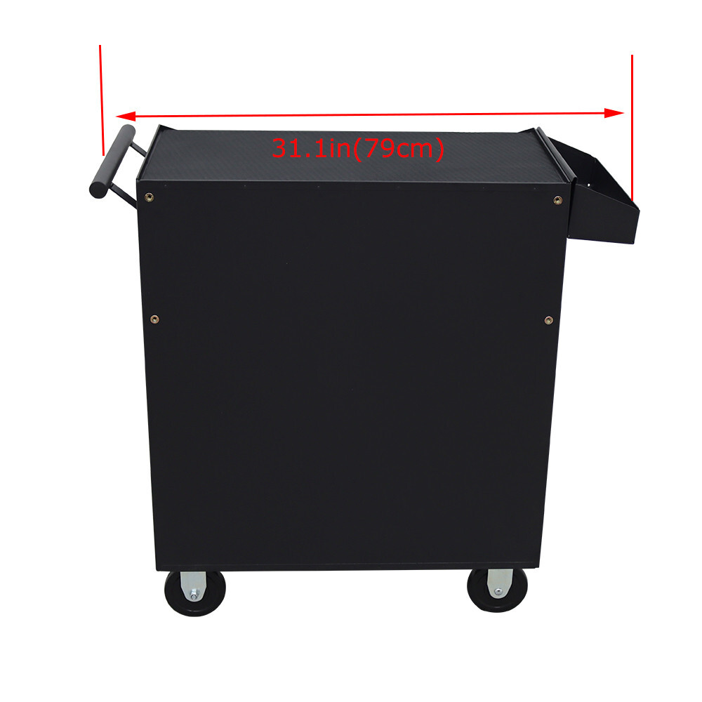 5 Layers Movable Tool Car with Lock Box Cart Auto Repairing Tools Storage