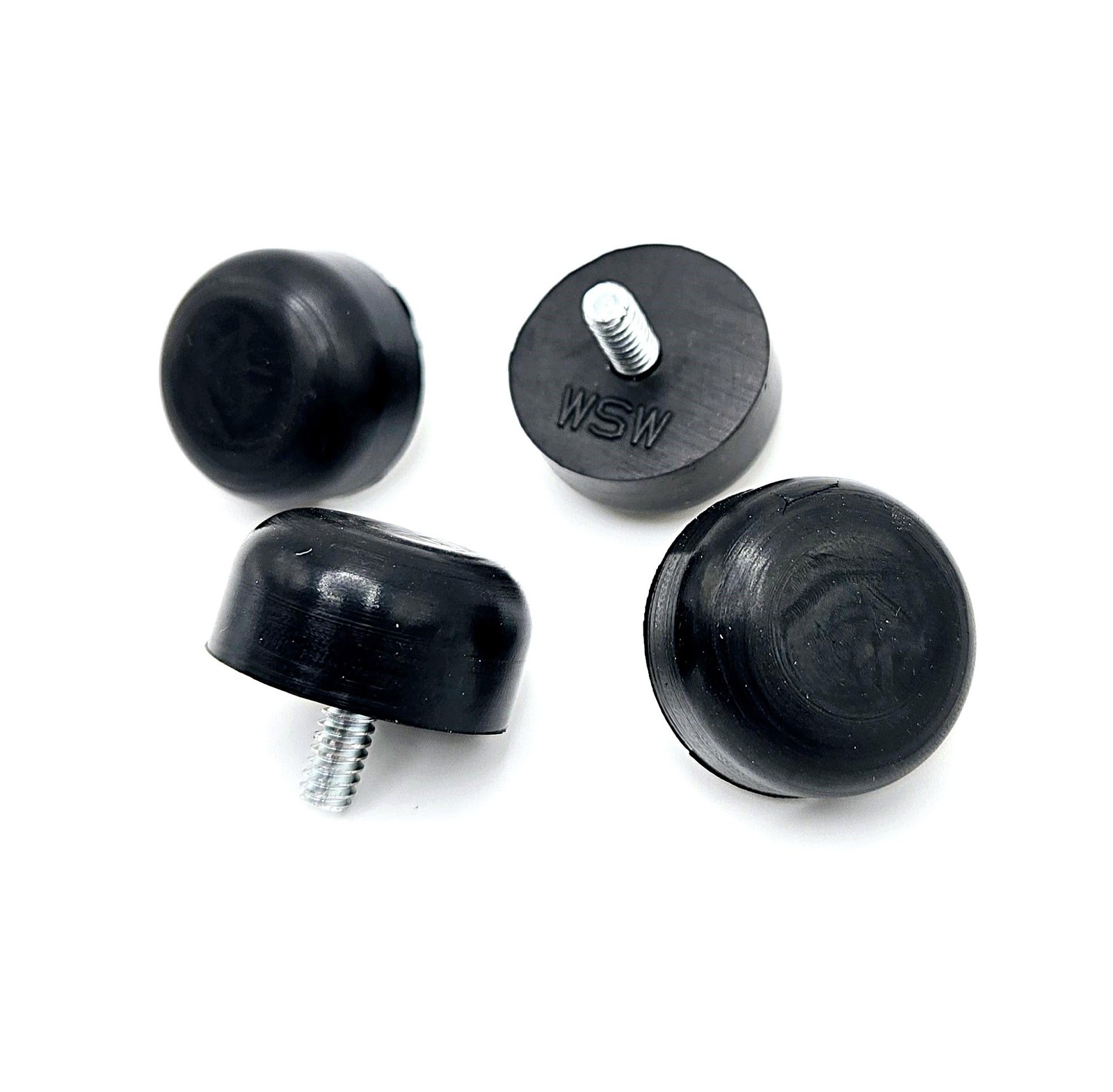 10-24 Thread Rubber Feet Bumpers 1″ Round Screw-in Equipment 1″, Black