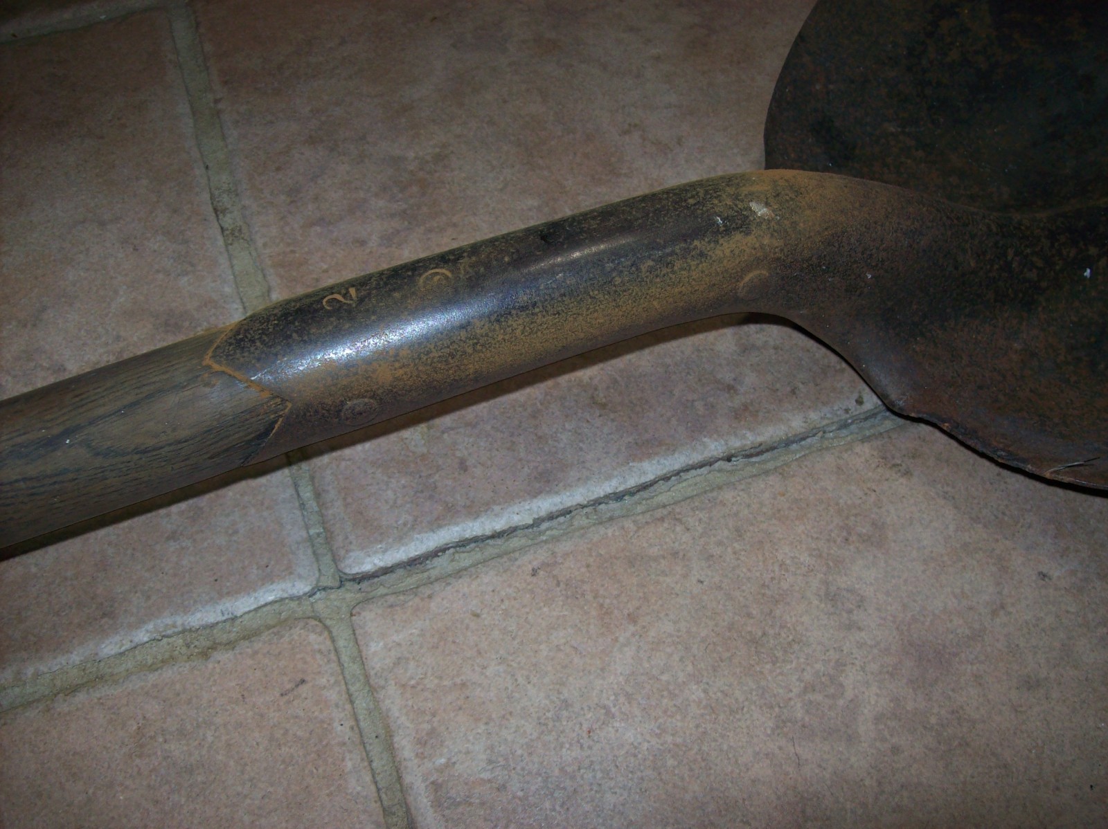 Vintage Antique #2 Wood Coal Shovel, with D Handle, Railroad Coal Shovel