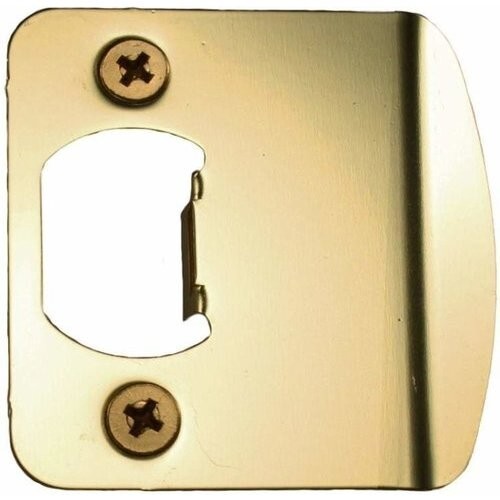 CS Lock Brass Standard Door Lock Residential Strike Plate (Single Pack)