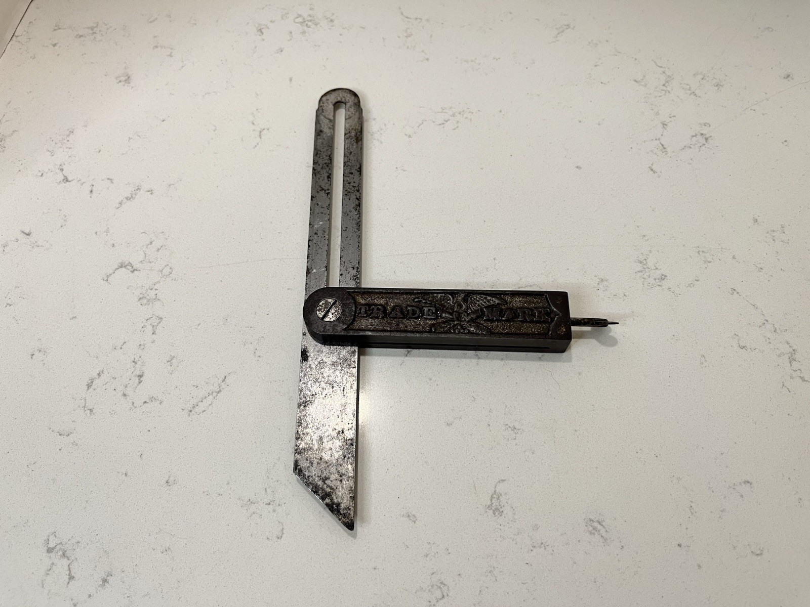 Antique Kershaw Brothers Eagle Sliding T-Bevel Square ~PAT. APL’D FOR.
