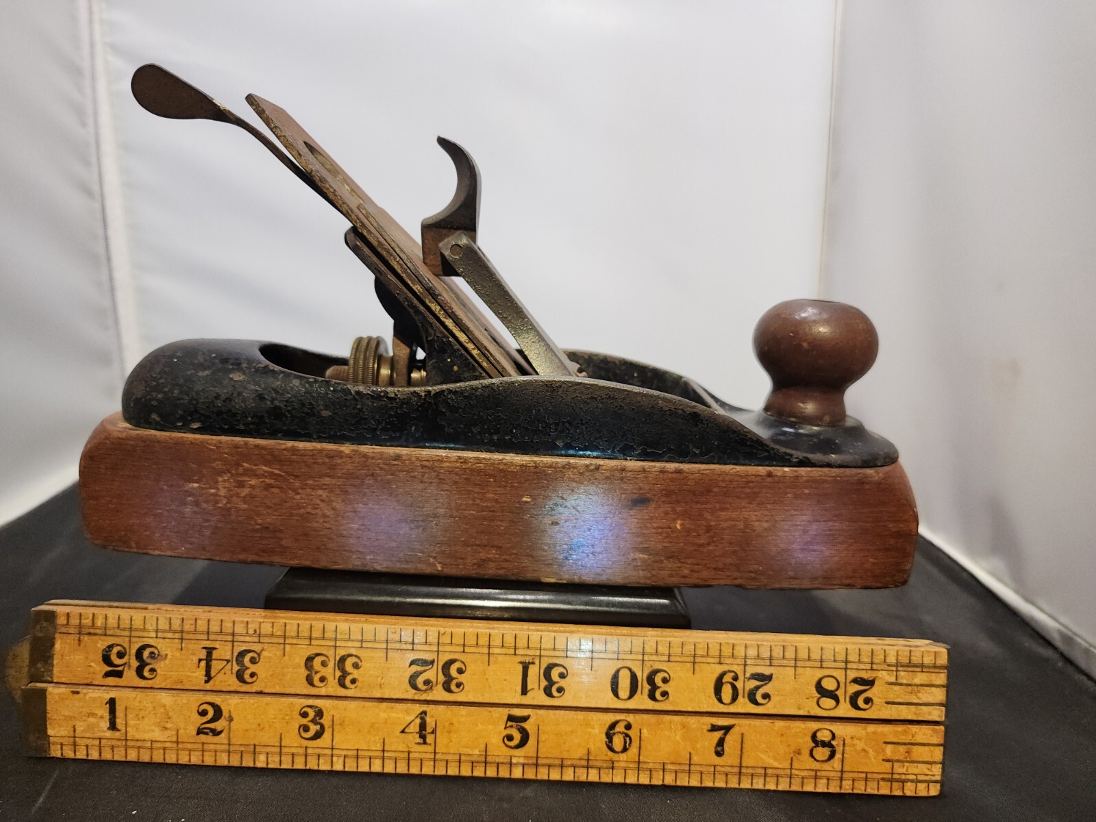 Vintage UNION Tool #23 Transitional Smooth Plane Wood Bottom Tool Made in CT