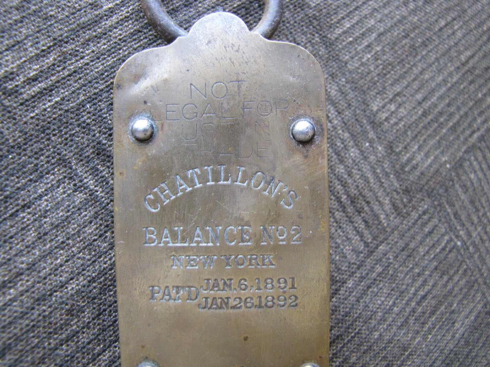 Chatillon’s Spring Scale Balance No2 Pat’d 1891/1892 New York 50 lbs. – VINTAGE
