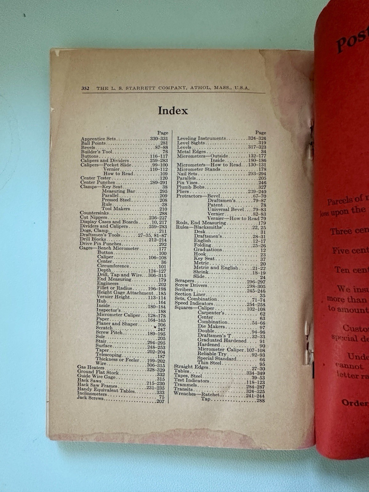 Early 1920s Starrett Tools Trade Catalog #22, Vintage Tools, Ephemera, Rare
