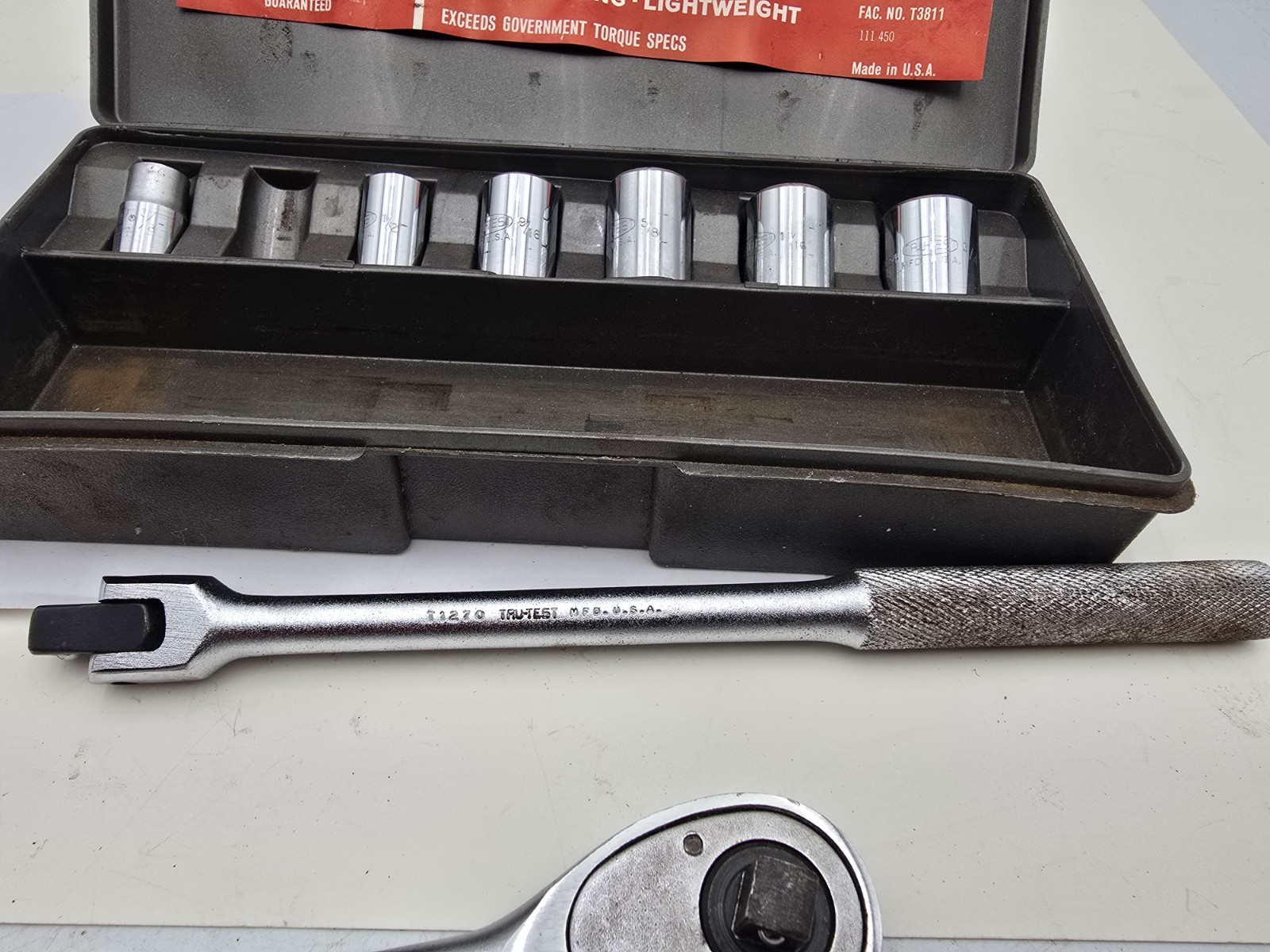 Tru-Test 3/8″ Socket Set With Ratchet SAE 3/8″ – 3/4″